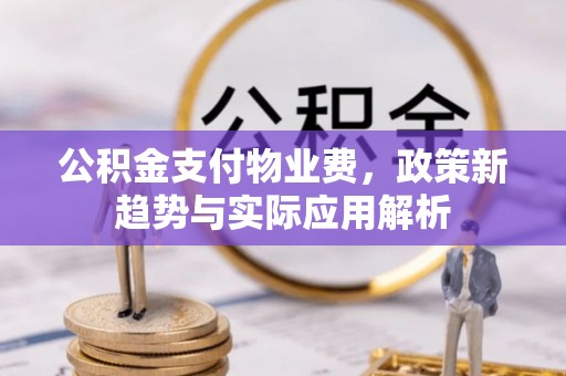 金乡公积金支付物业费，政策新趋势与实际应用解析
