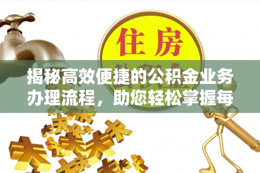 金乡揭秘高效便捷的公积金业务办理流程，助您轻松掌握每一步