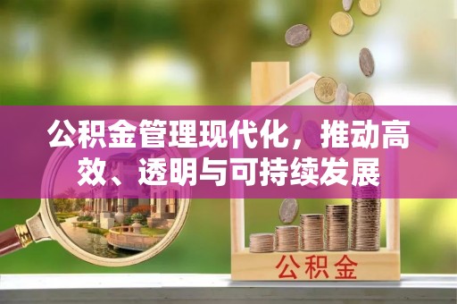 金乡公积金管理现代化，推动高效、透明与可持续发展