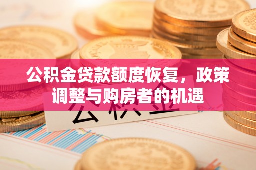 金乡公积金贷款额度恢复，政策调整与购房者的机遇