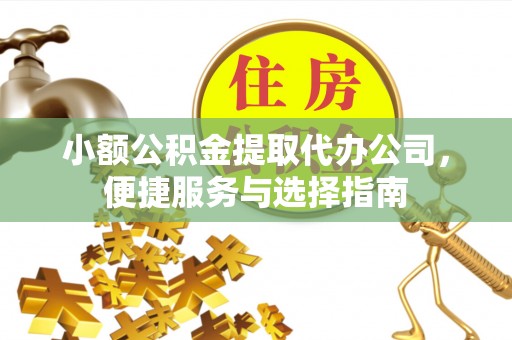 金乡小额公积金提取代办公司，便捷服务与选择指南