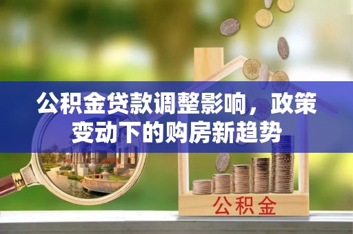 金乡公积金贷款调整影响，政策变动下的购房新趋势