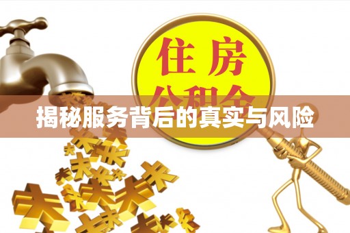 金乡揭秘服务背后的真实与风险